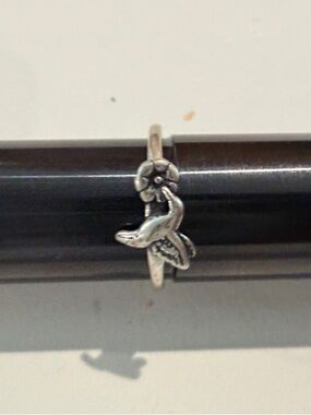Hummingbird and Flower Ring